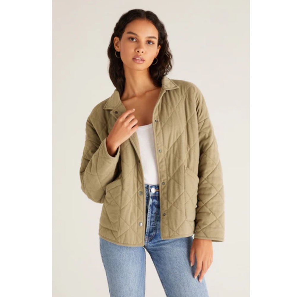 Z Supply Quilted Utility Jacket in Olive